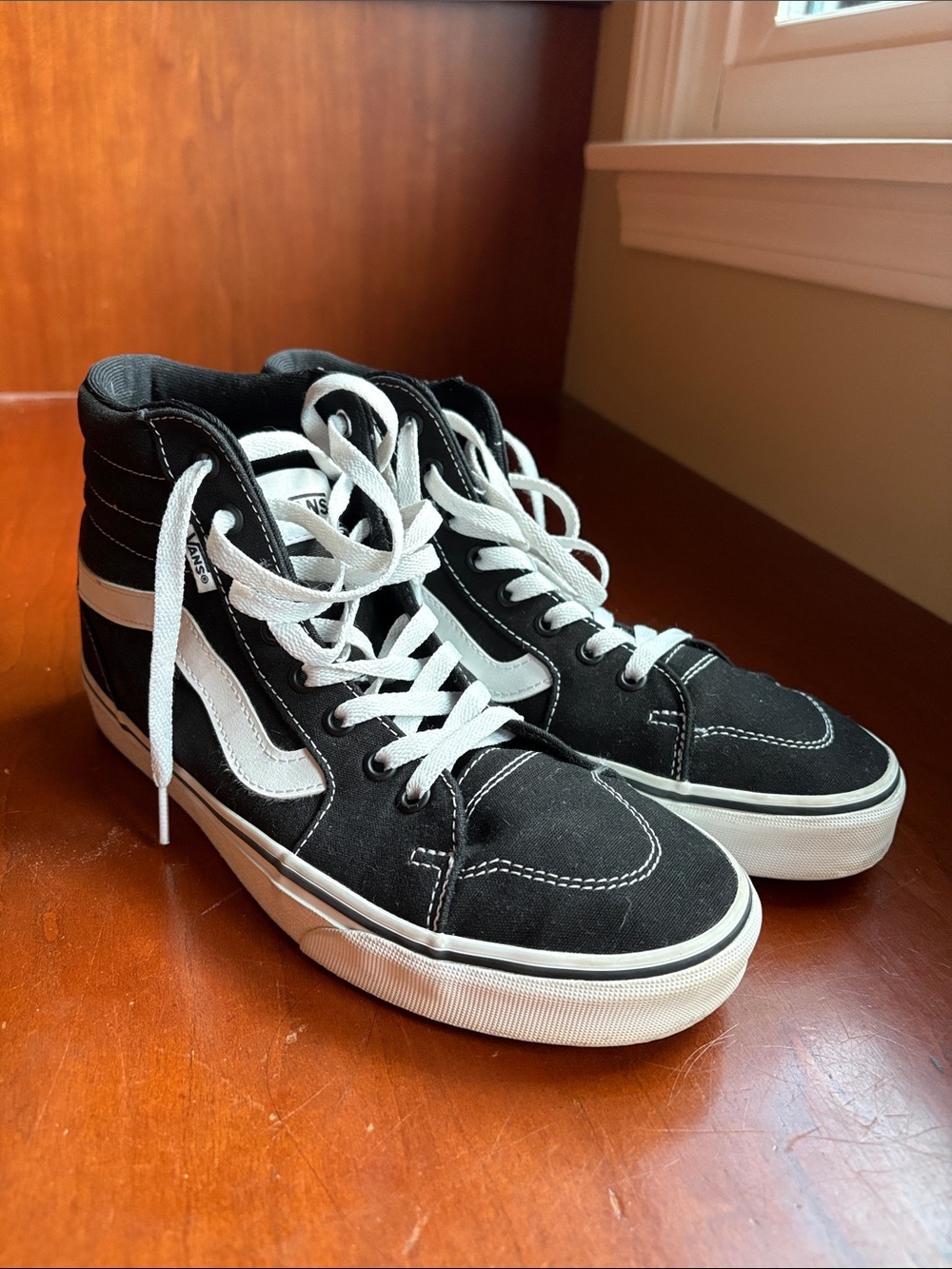 Vans Black & White High-Top Skate Sneakers